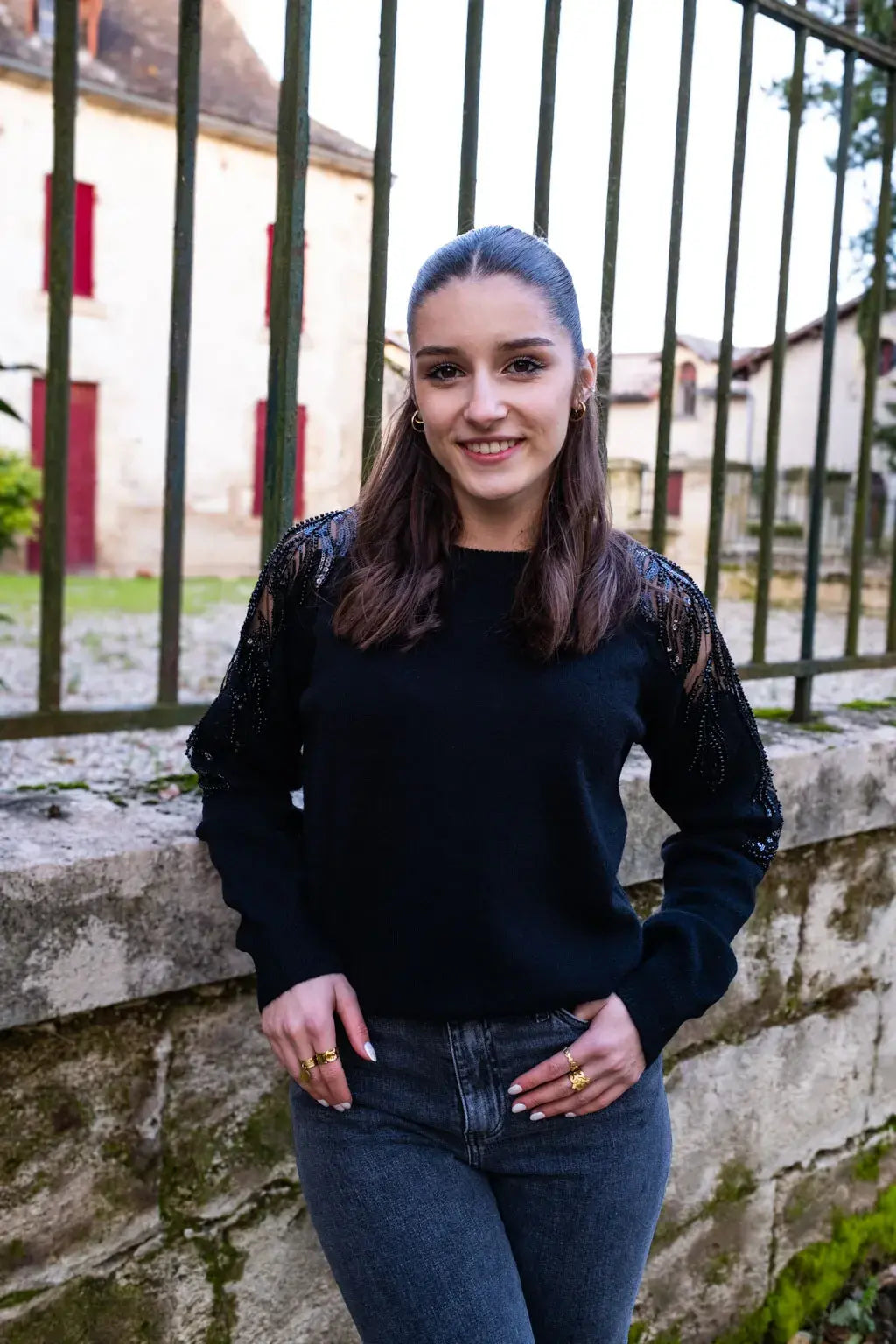 Pull Jeanne noir