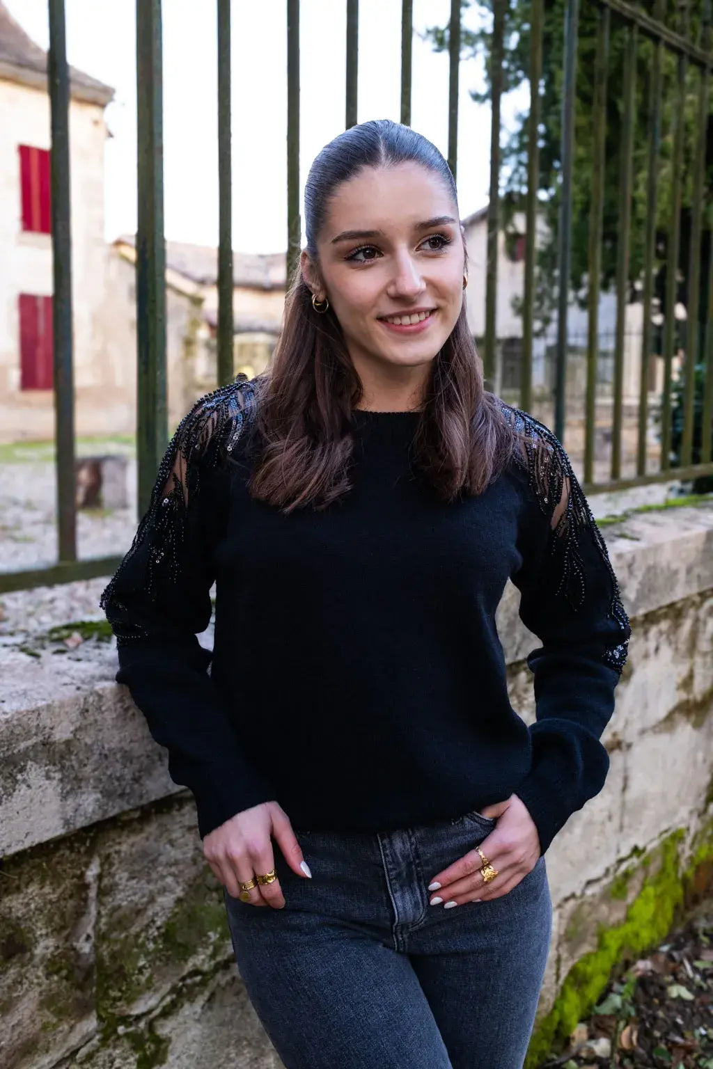Pull Jeanne noir