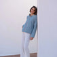 Imperméable réversible Laura Jo bleu ciel/dorée - Elena courte