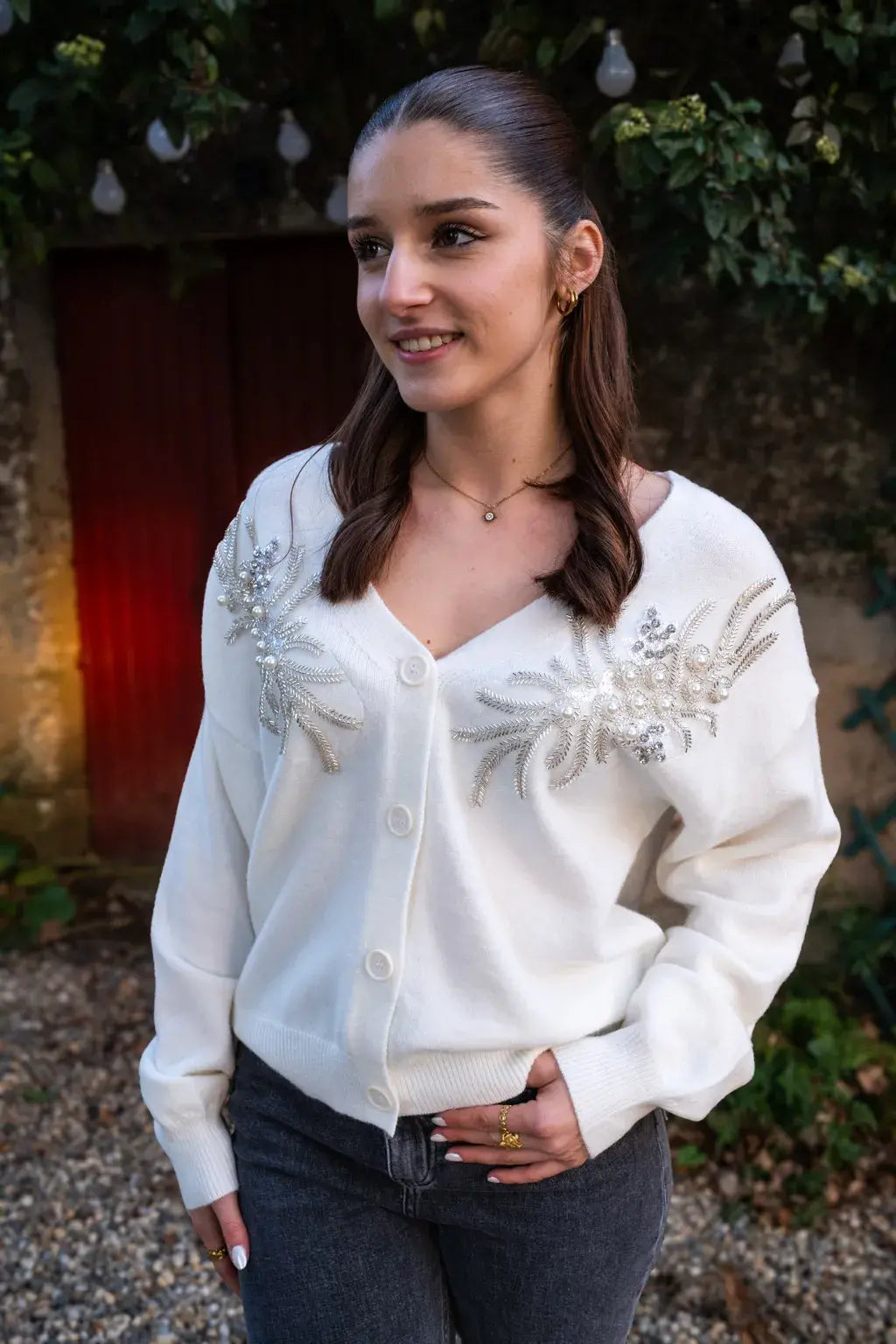 Gilet Albertine écru