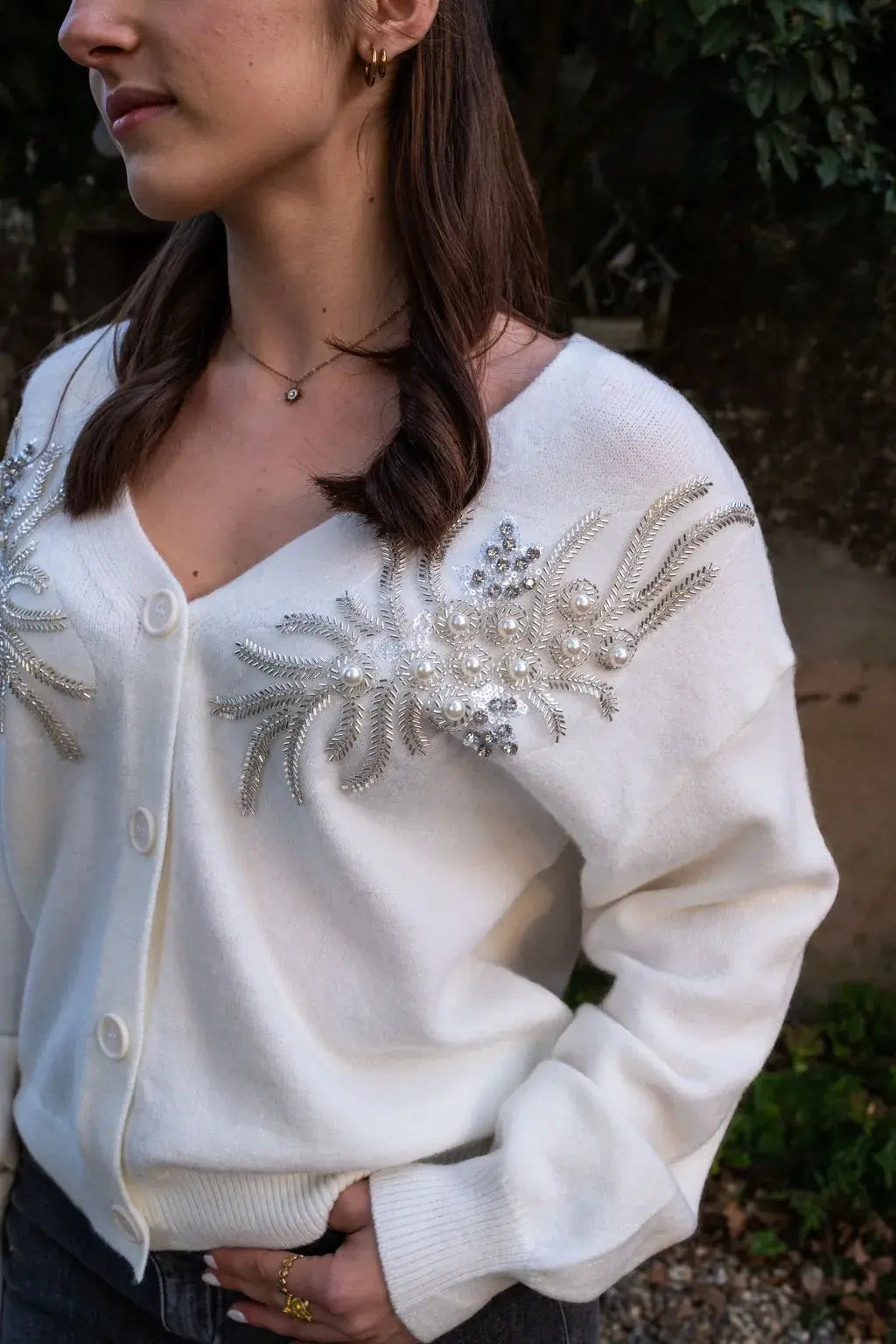 Gilet Albertine écru