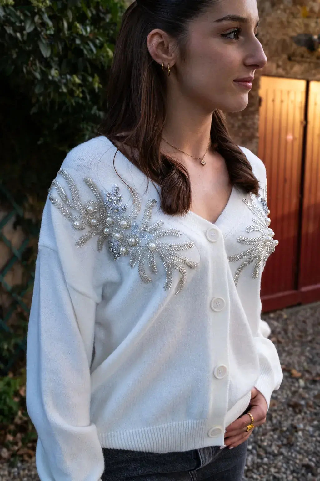 Gilet Albertine écru