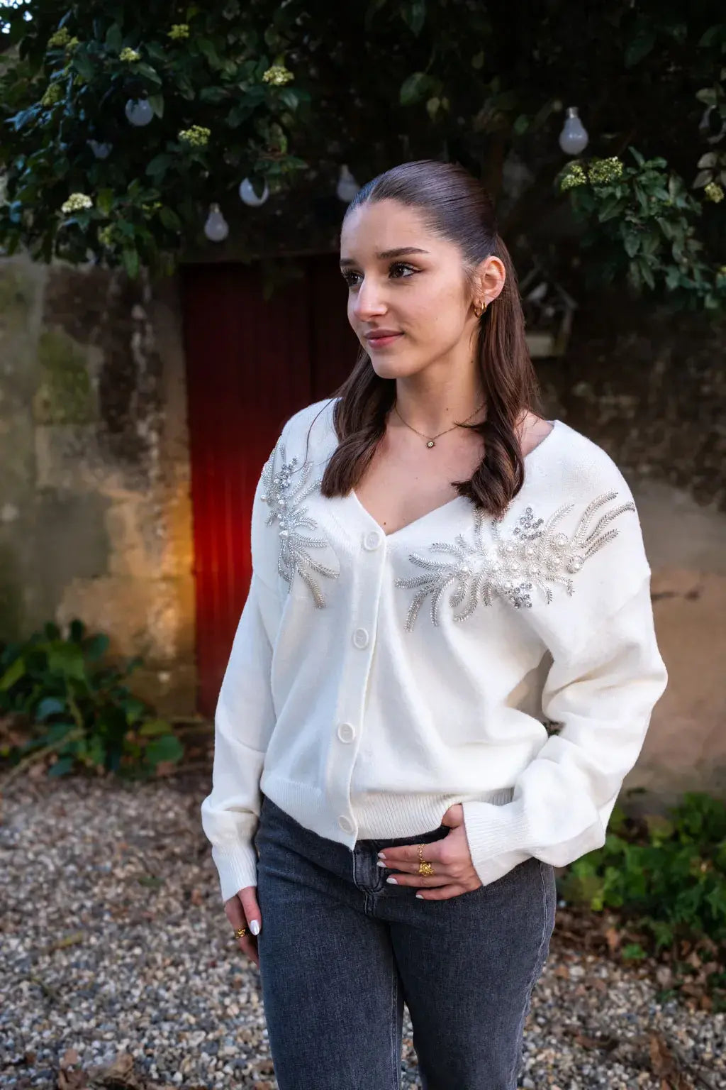 Gilet Albertine écru