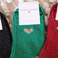 Chaussettes Cœur vertes