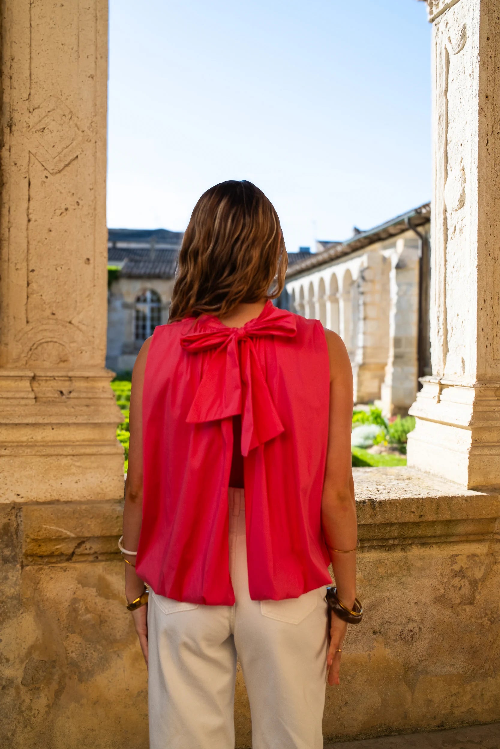 Blouse Pia rose corail