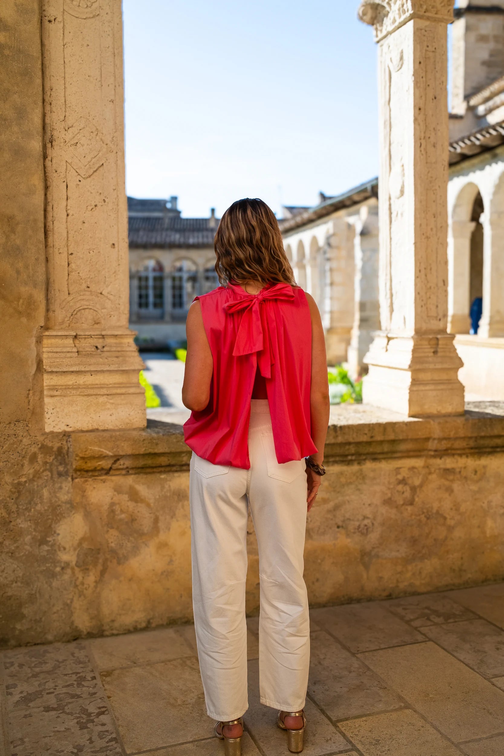 Blouse Pia rose corail