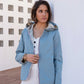 Imperméable réversible Laura Jo bleu ciel/dorée - Elena courte