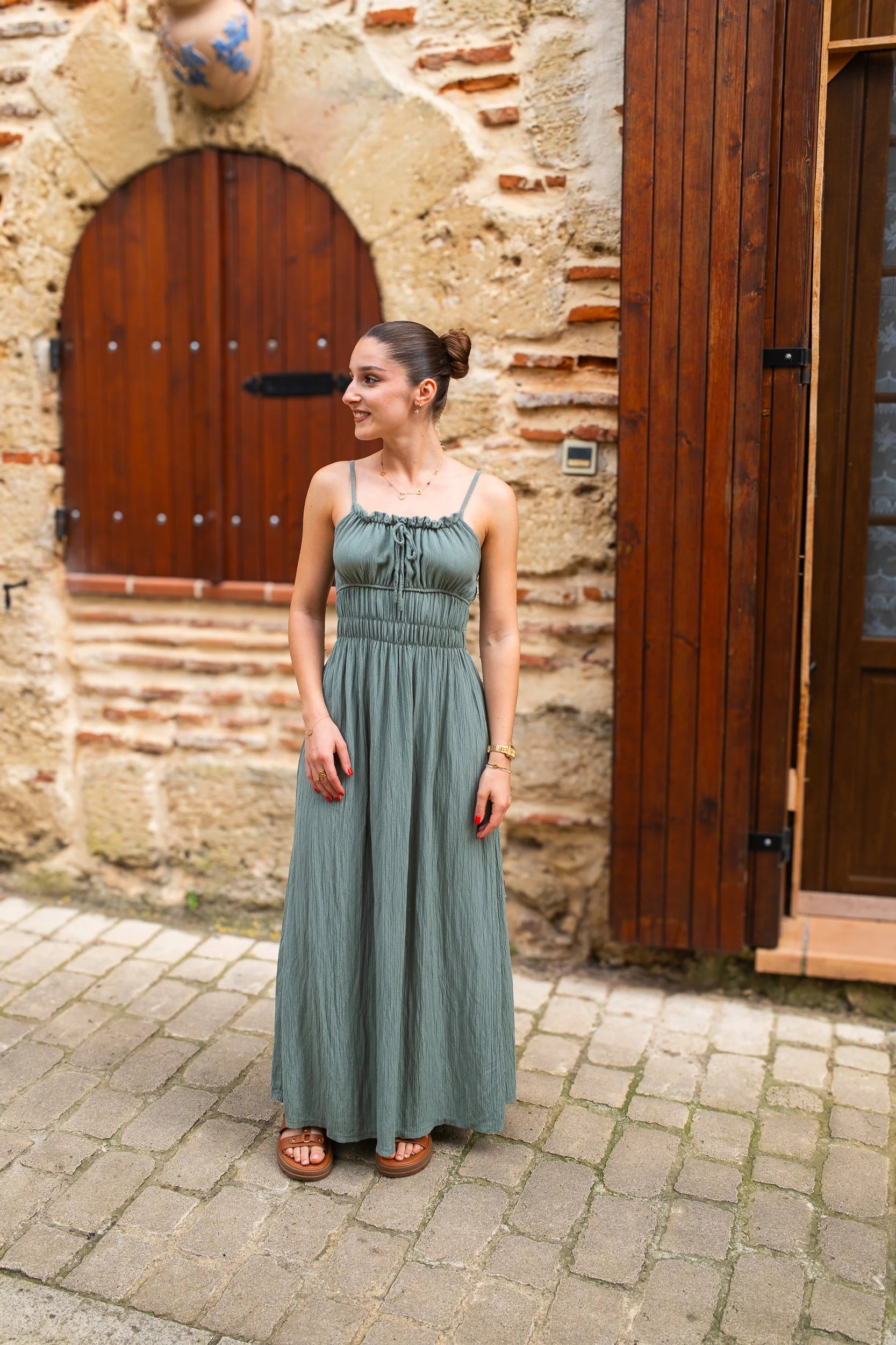 Robe Odette kaki
