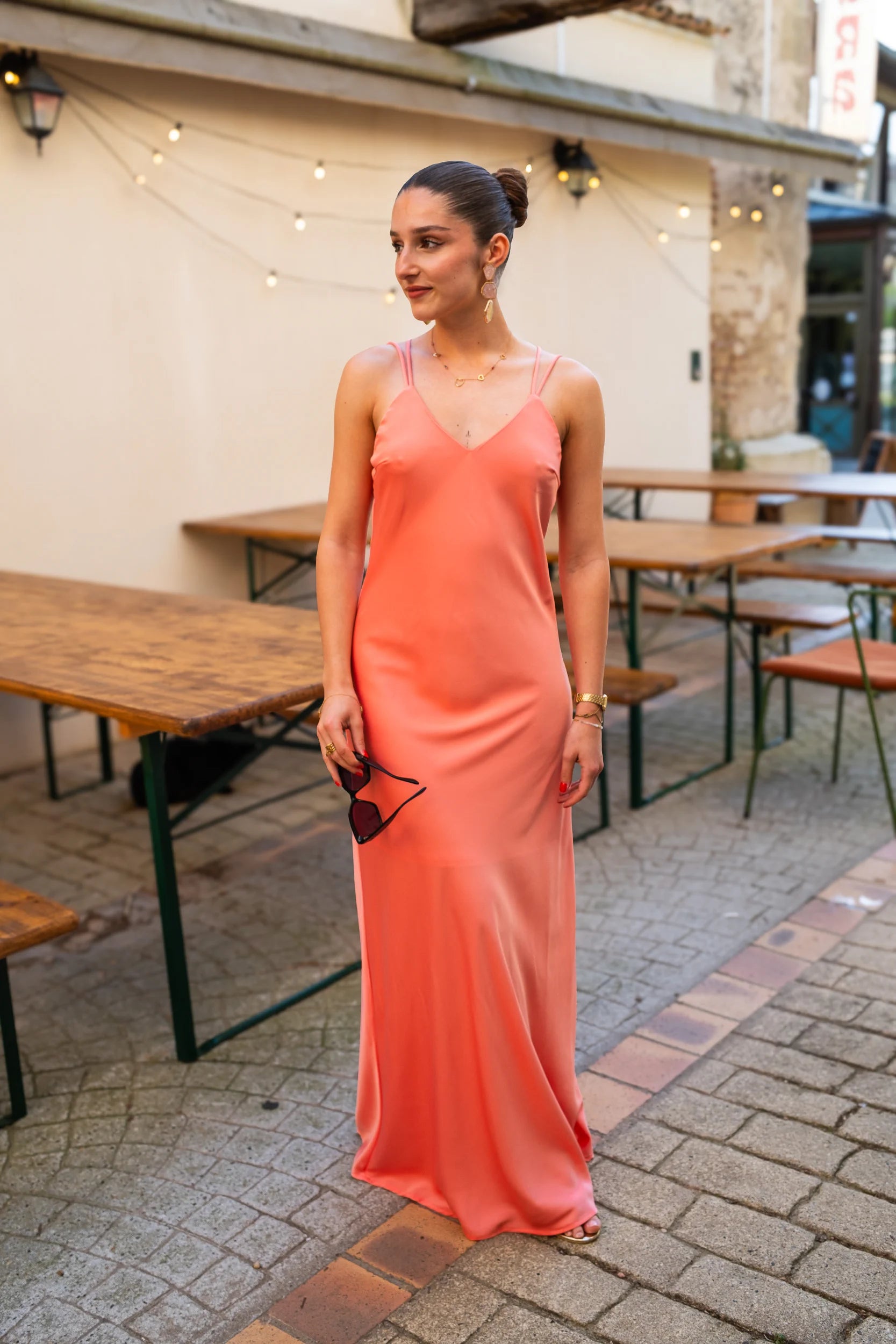 Robe Larissa corail