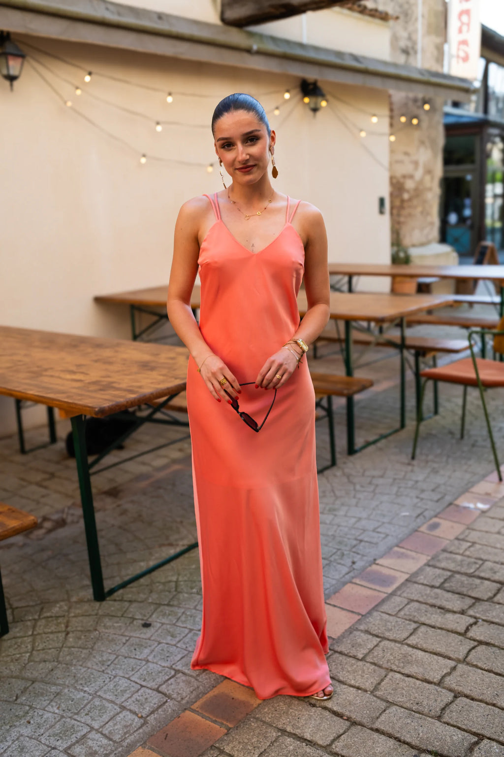 Robe Larissa corail