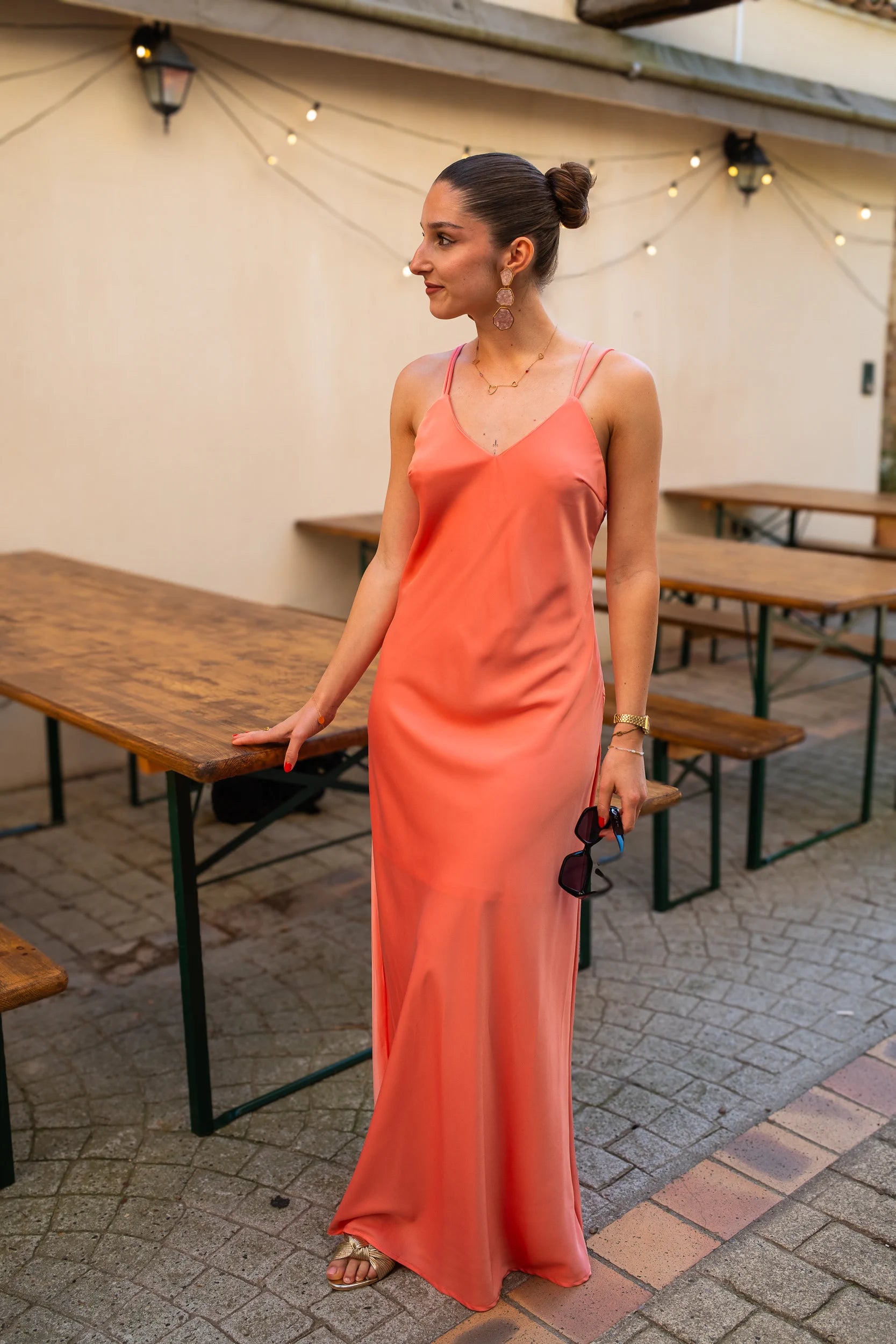 Robe Larissa corail