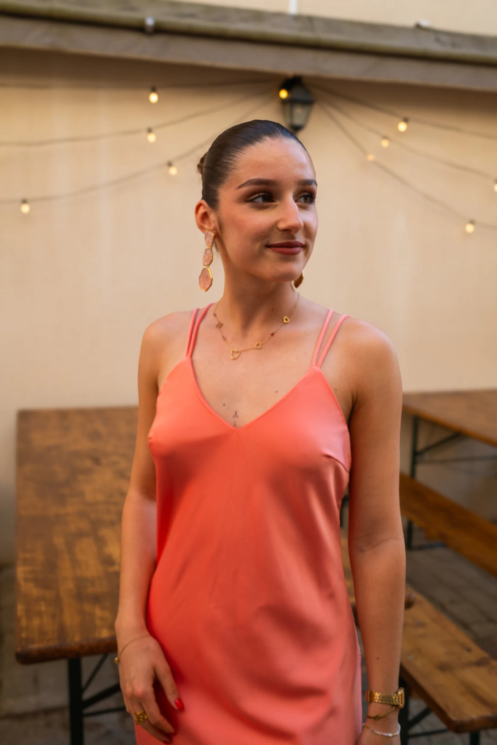 Robe Larissa corail