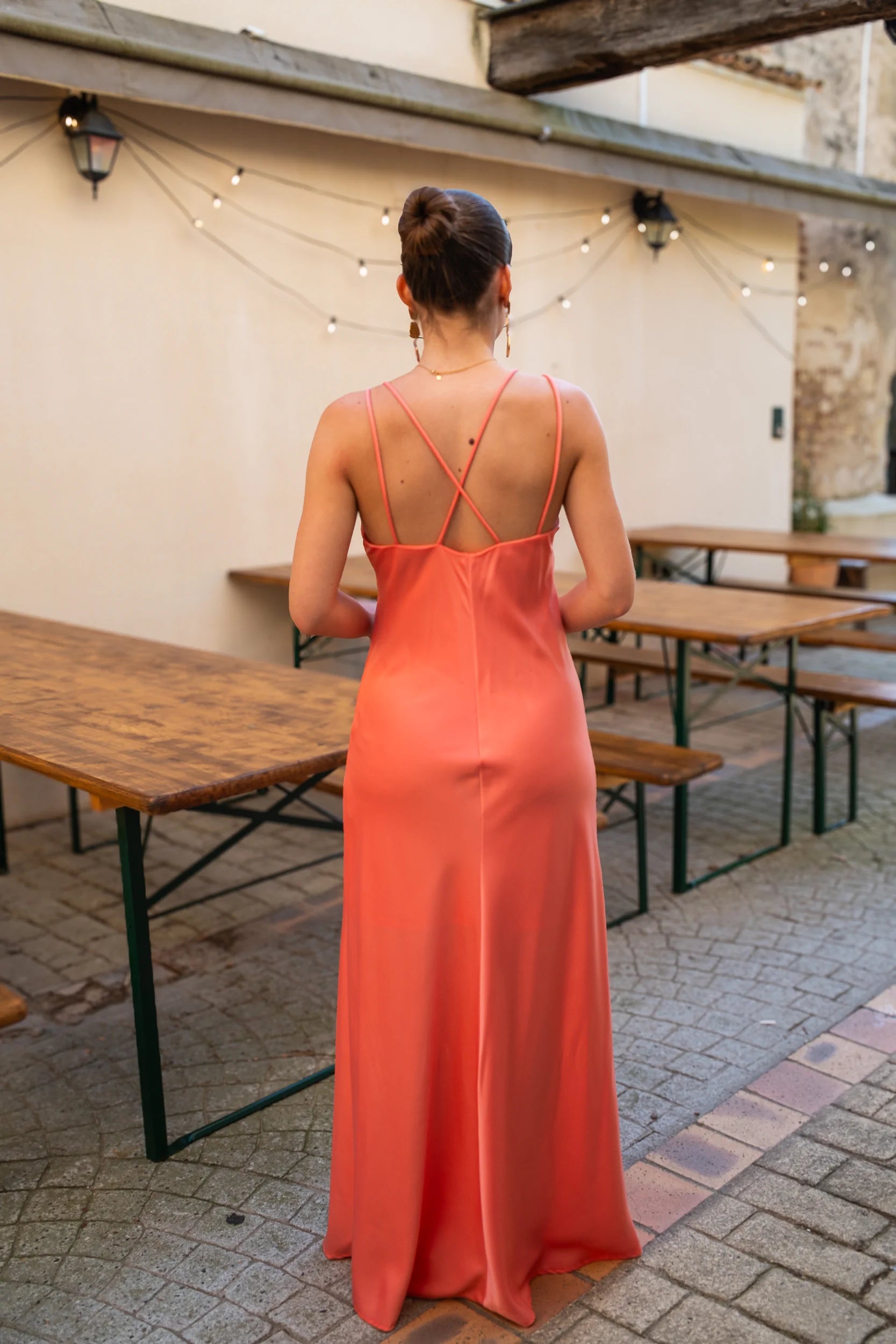 Robe Larissa corail