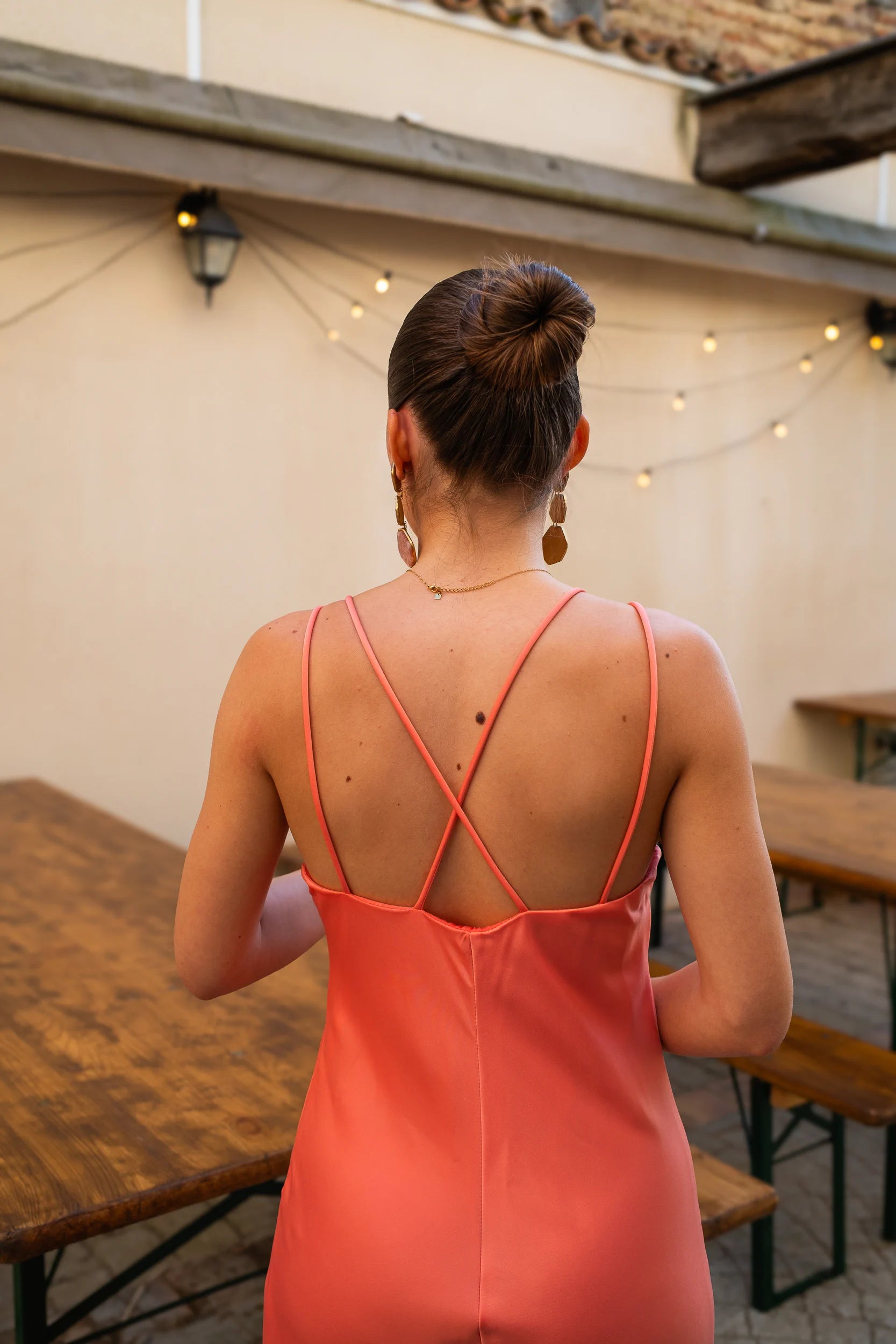 Robe Larissa corail