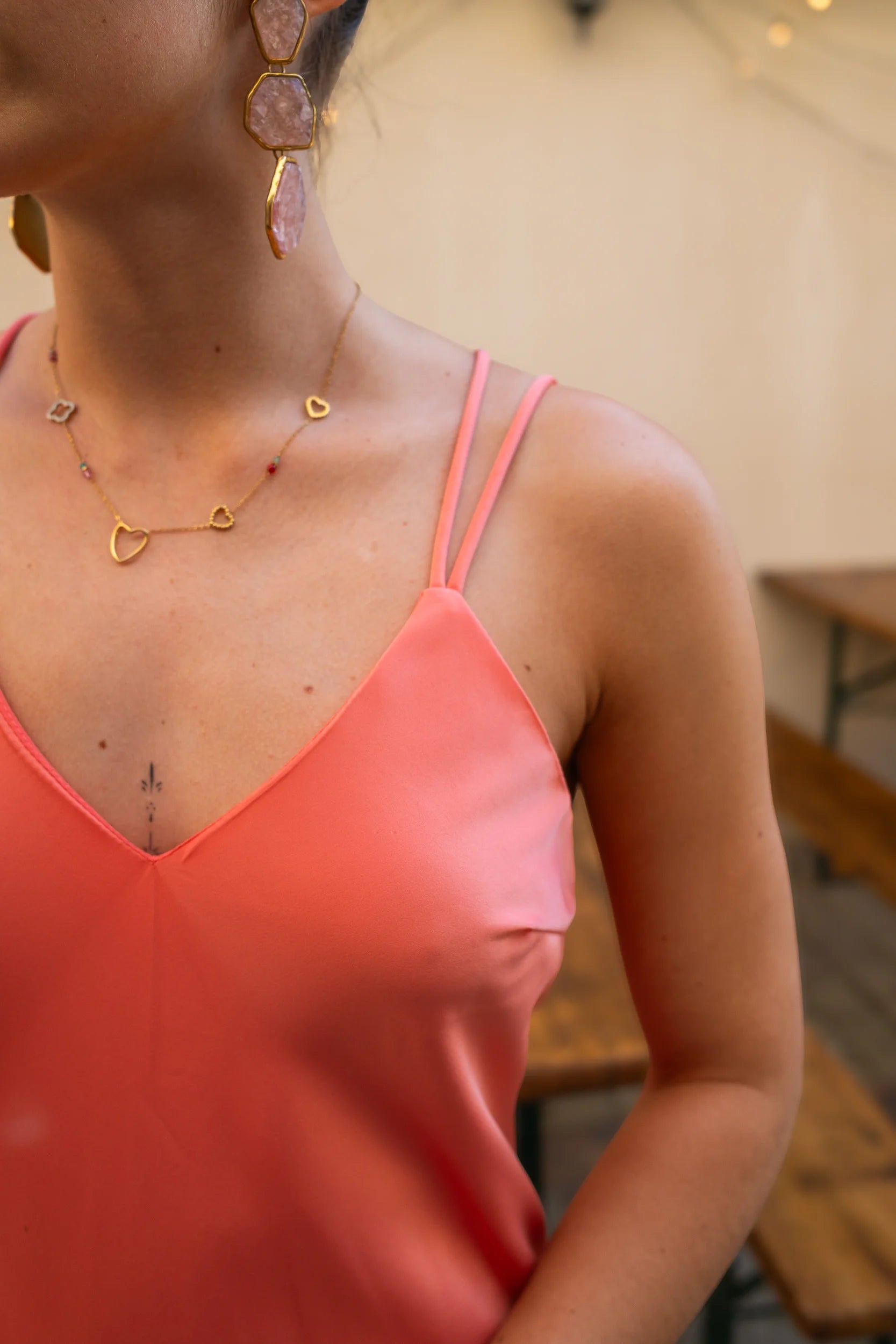 Robe Larissa corail