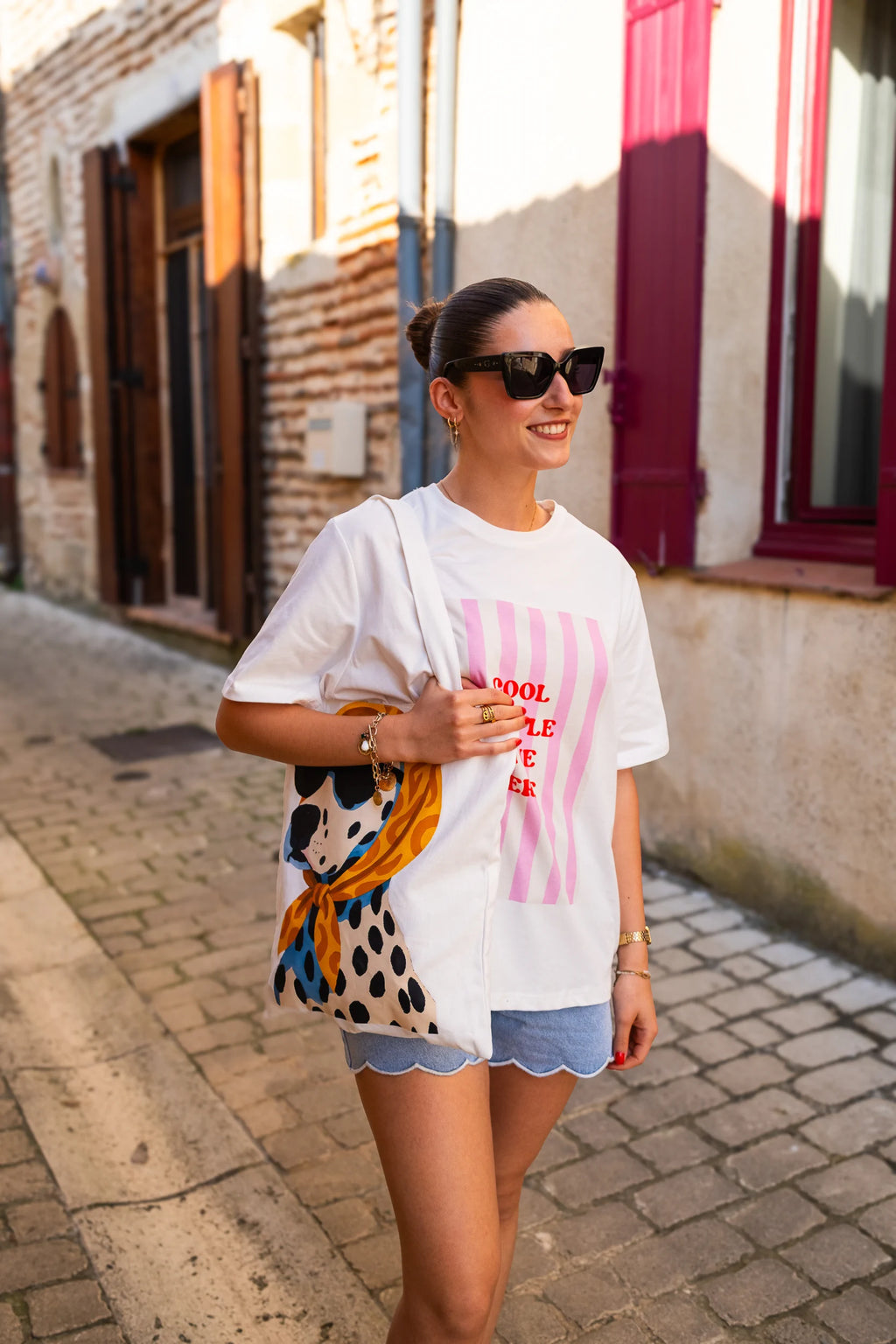 Tote-Bag Dog dots