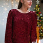 Blouse Orphéa bordeaux
