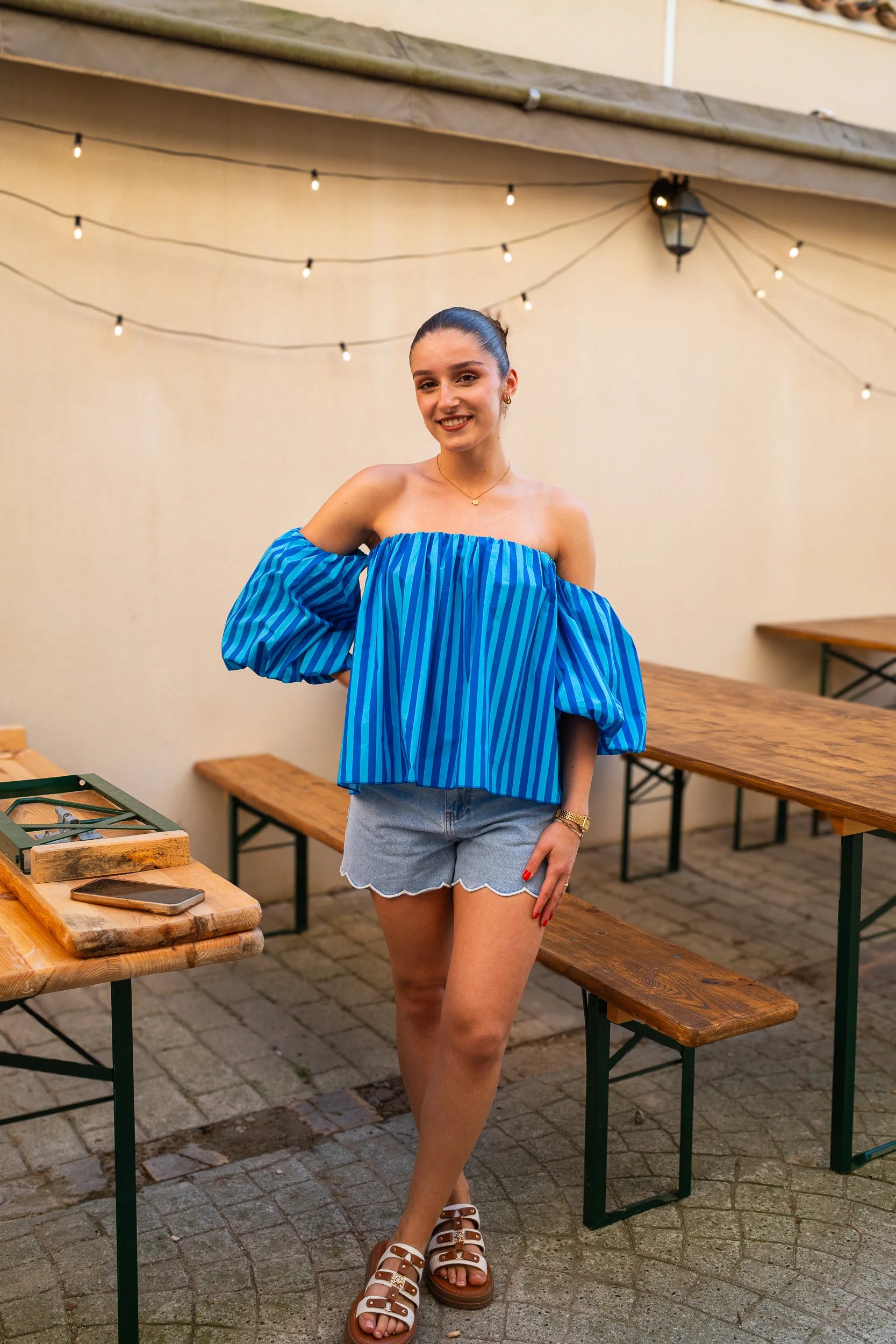 Blouse Cora bleue