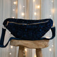 Sac banane à sequins Sina marine