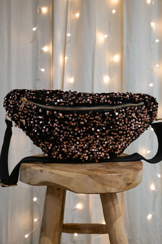 Sac banane à sequins Sina champagne