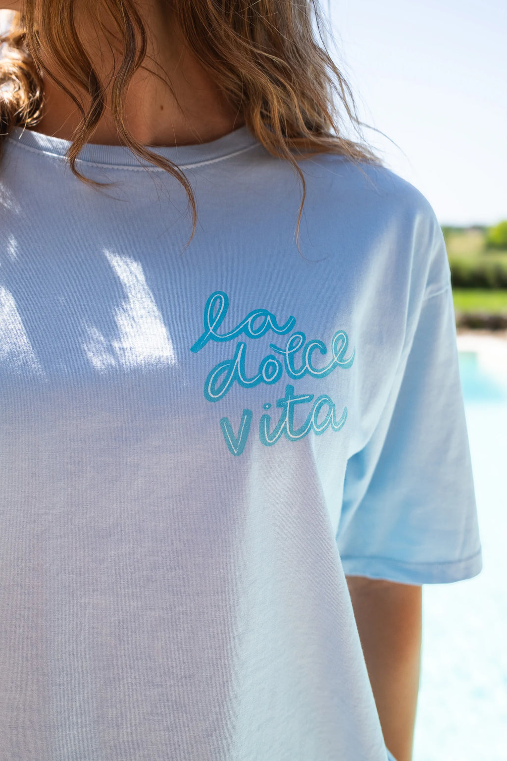 T-shirt La dolce vita bleu