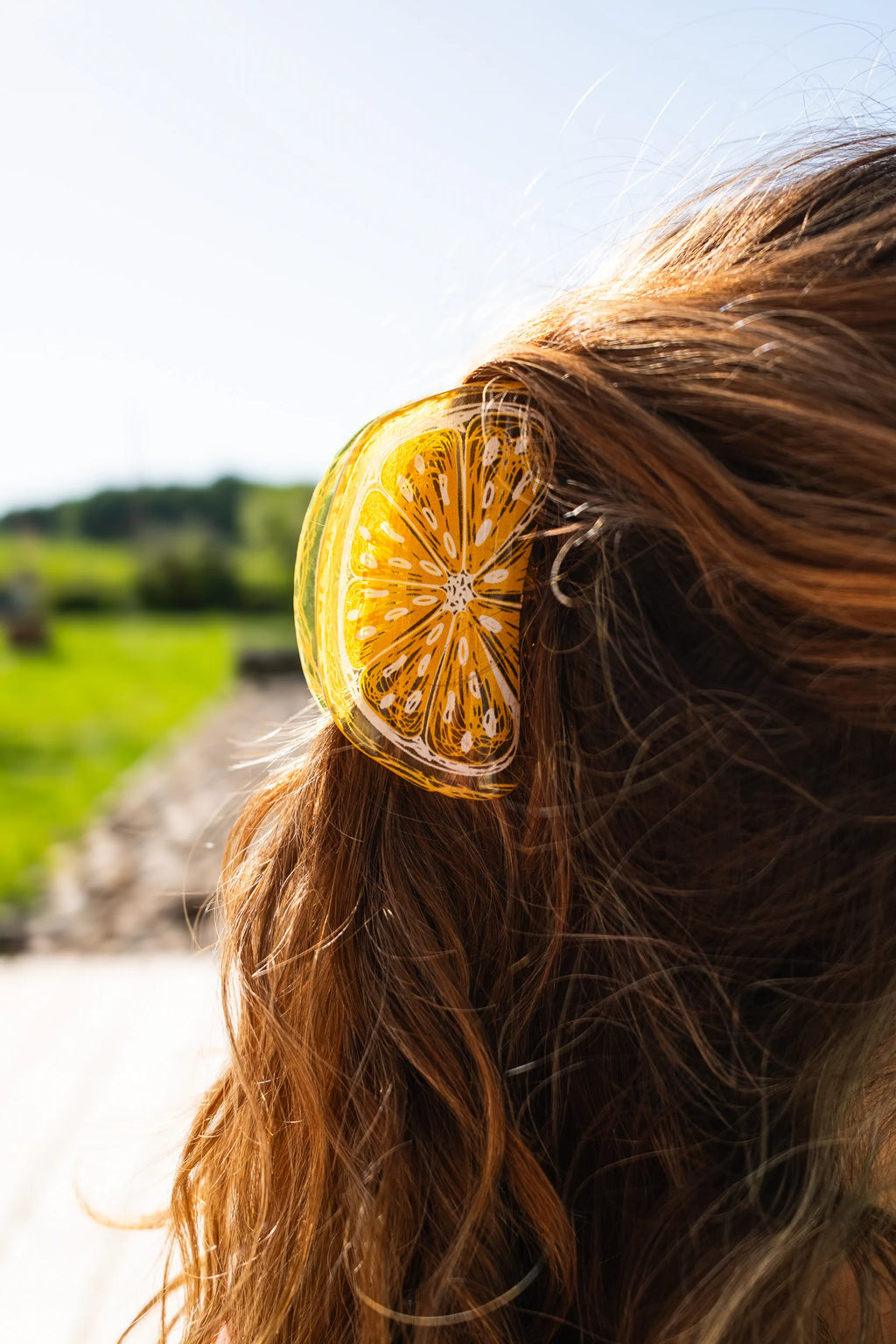 Barrette à cheveux citron