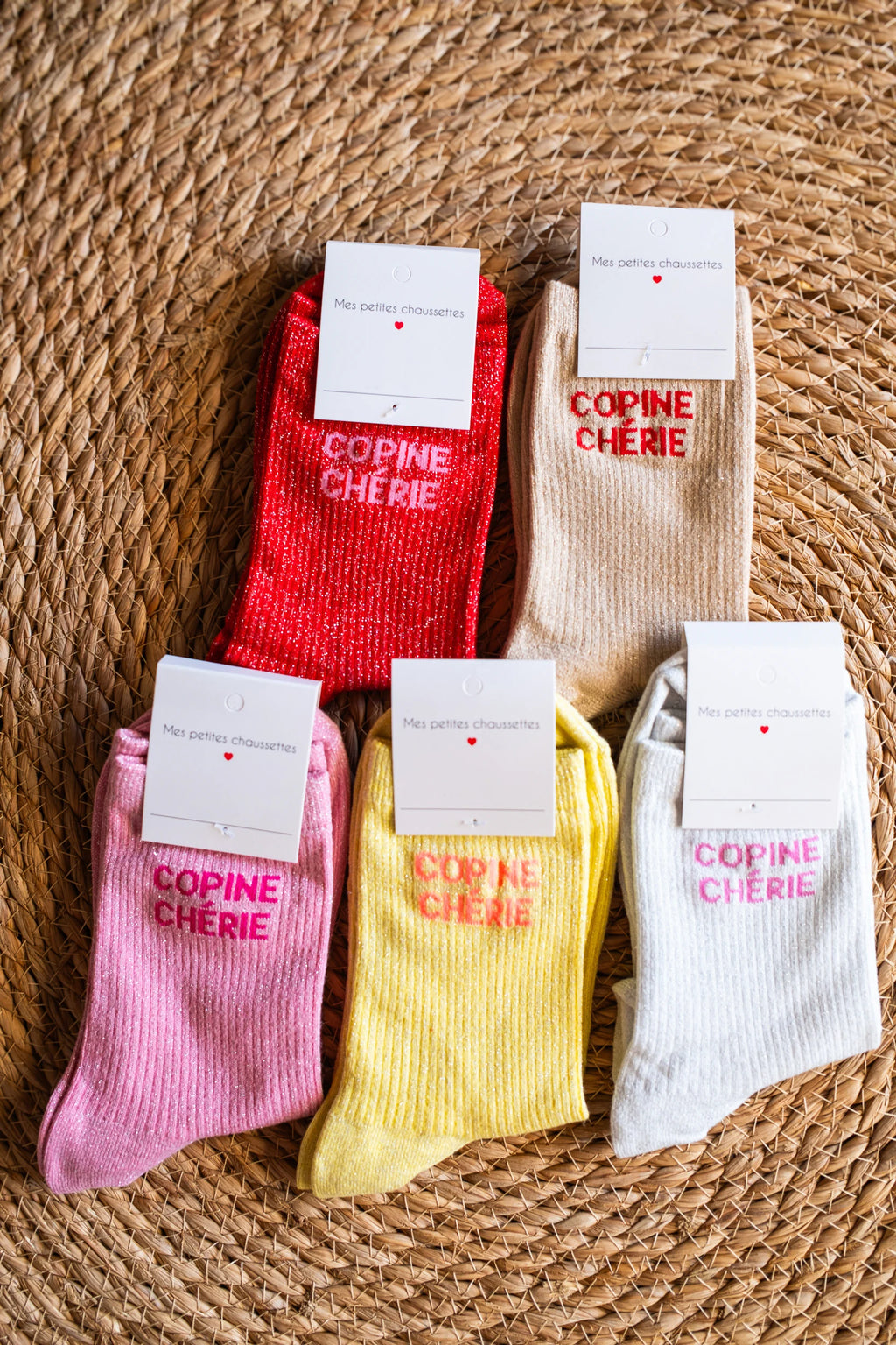 Chaussettes Copine chérie rouges