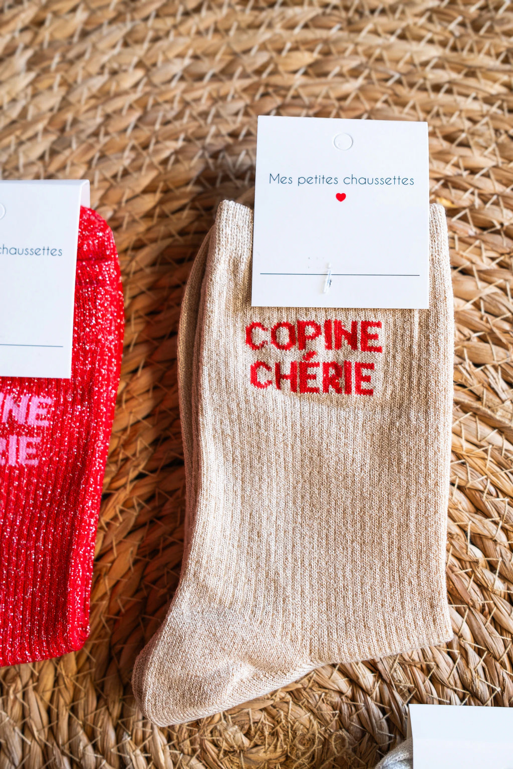 Chaussettes Copine chérie beiges