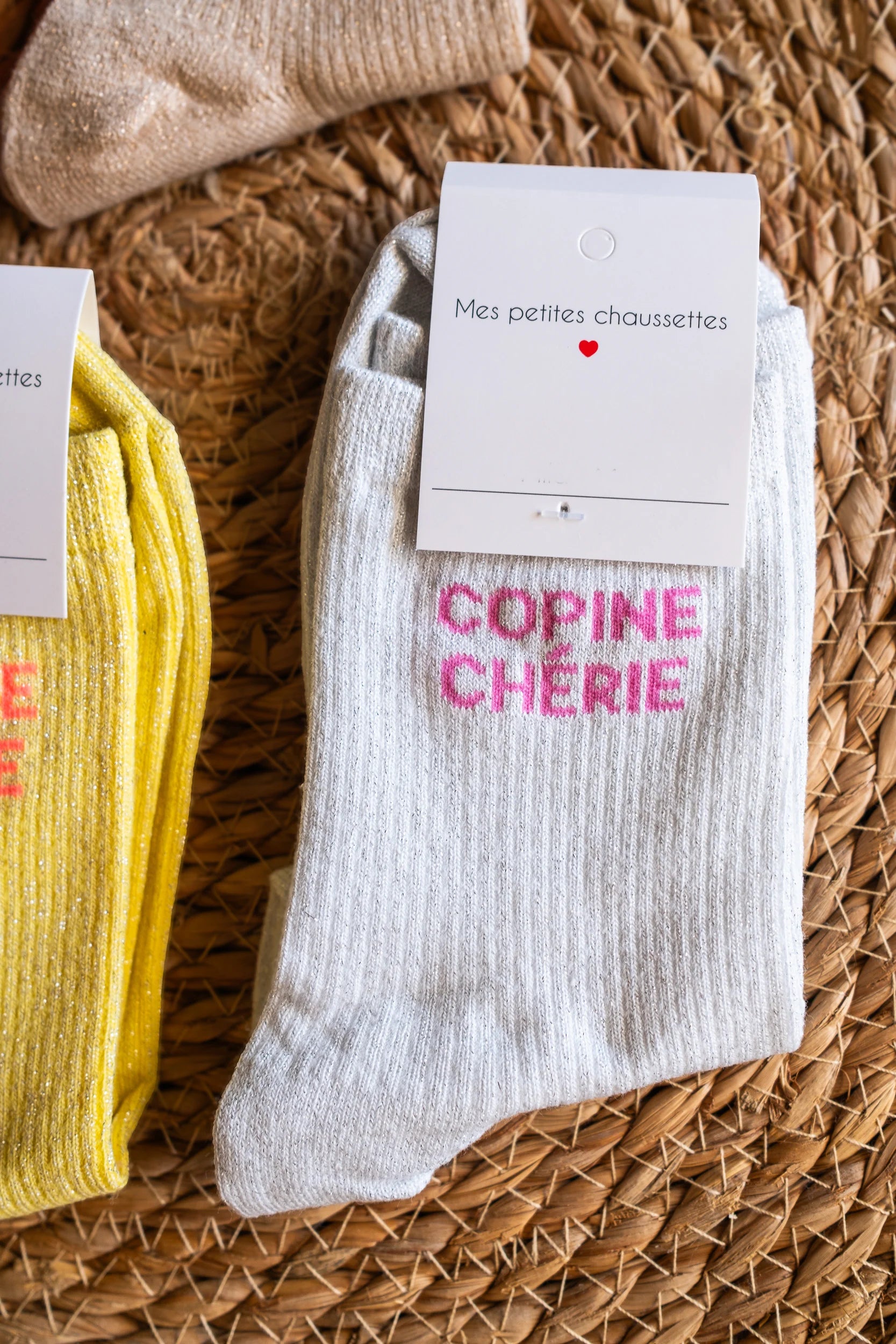 Chaussettes Copine chérie grises