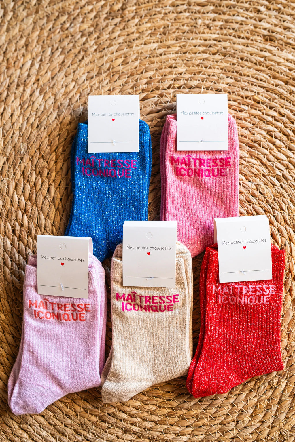Chaussettes Maîtresse iconique bleues