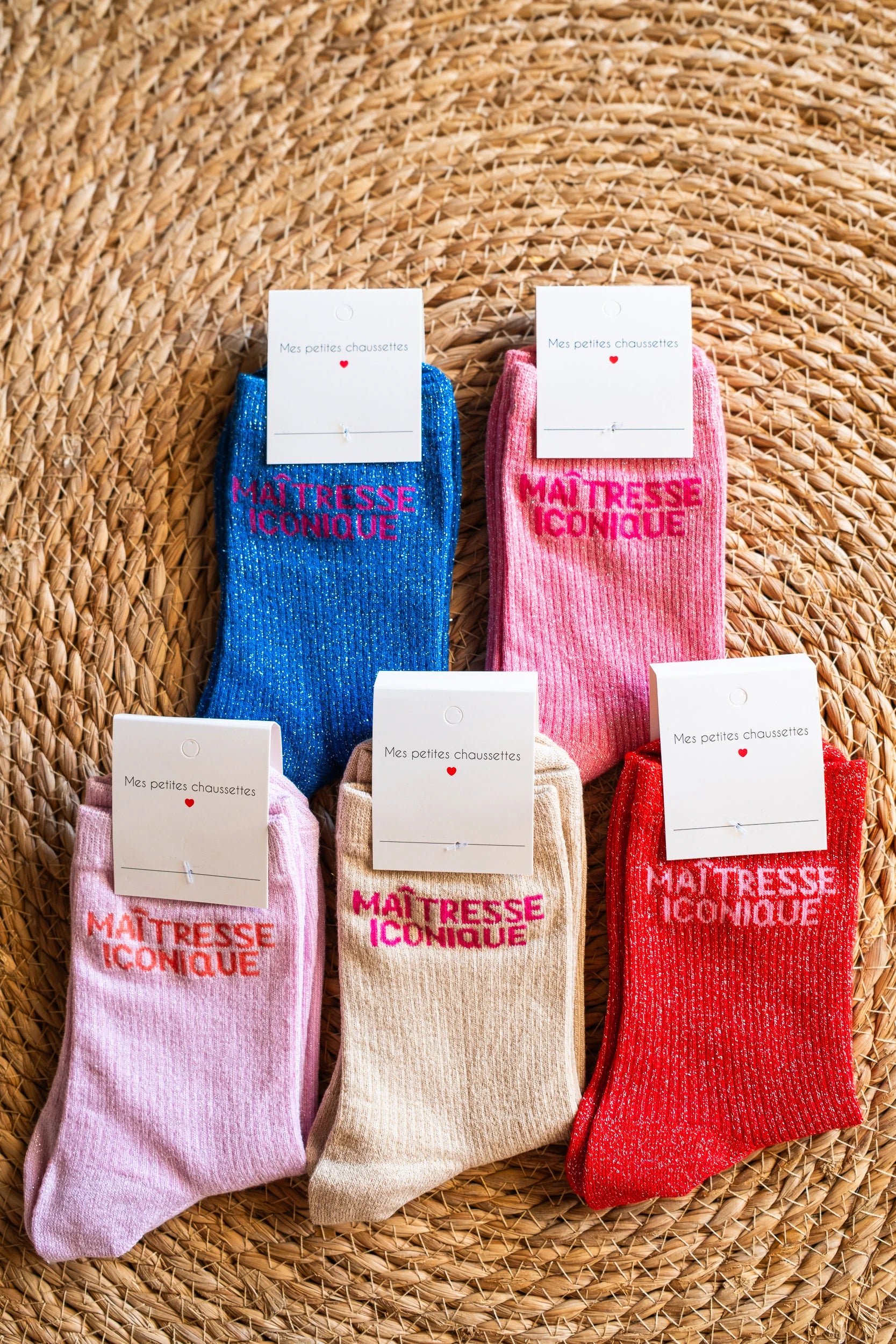 Chaussettes Maîtresse iconique bleues