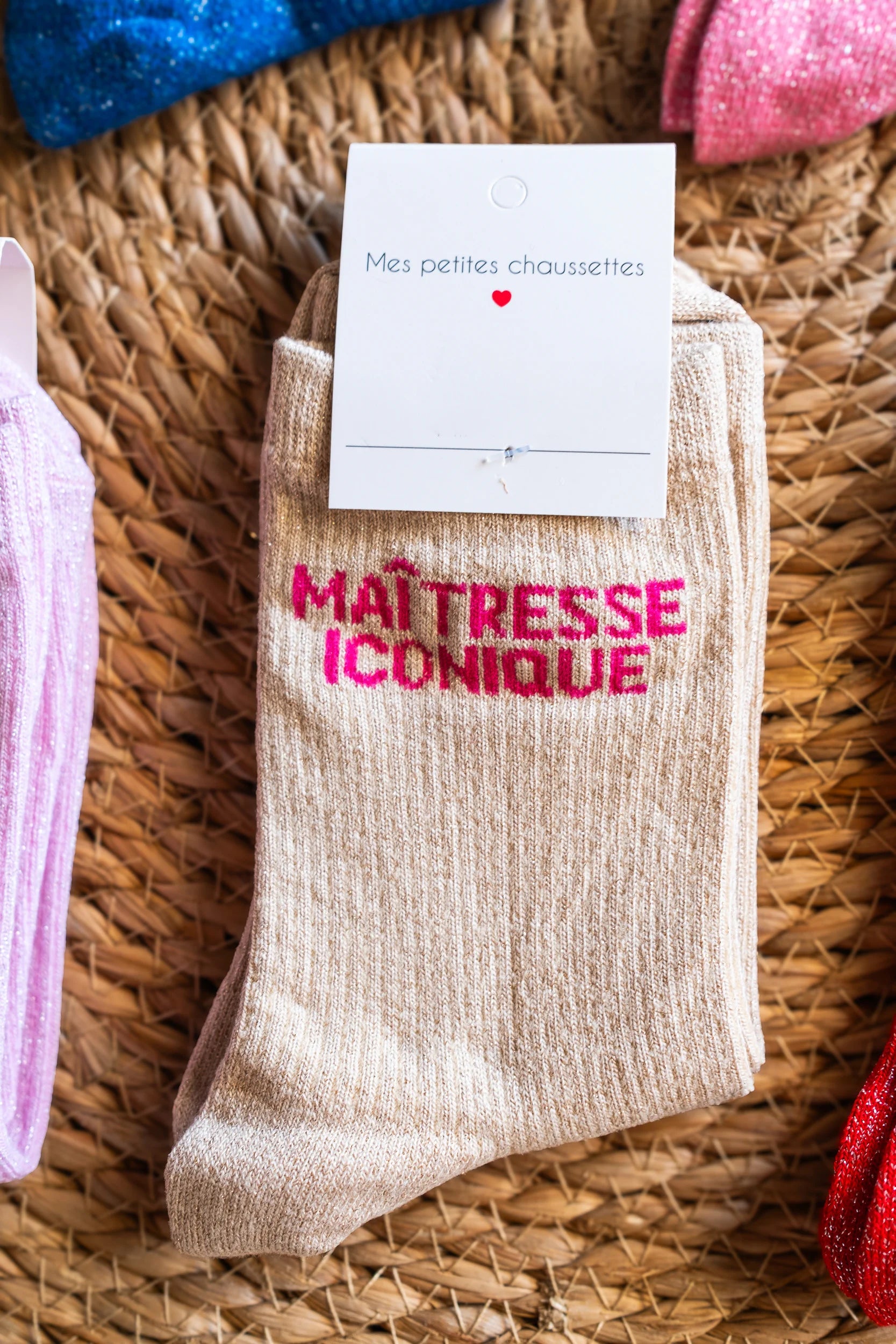 Chaussettes Maîtresse iconique beiges