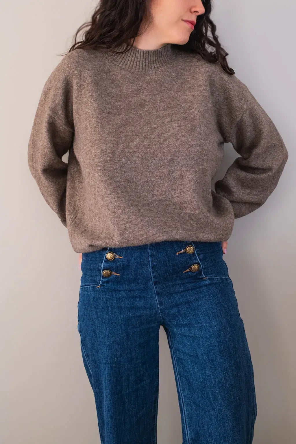Pull Karine taupe
