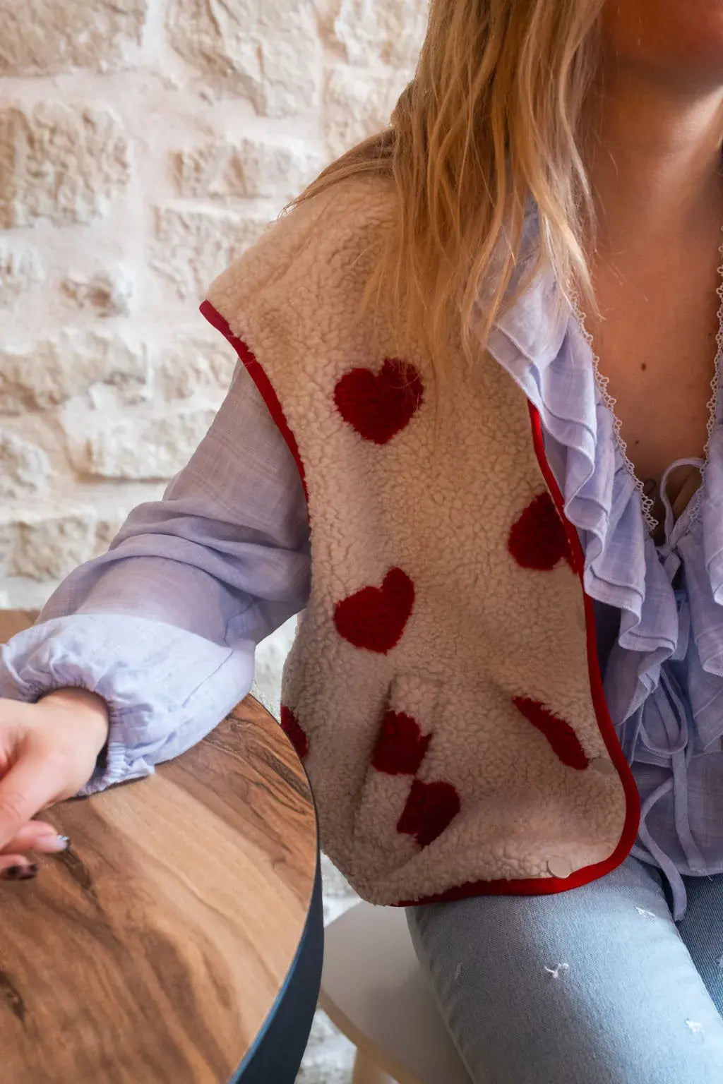 Gilet moumoute Câline beige