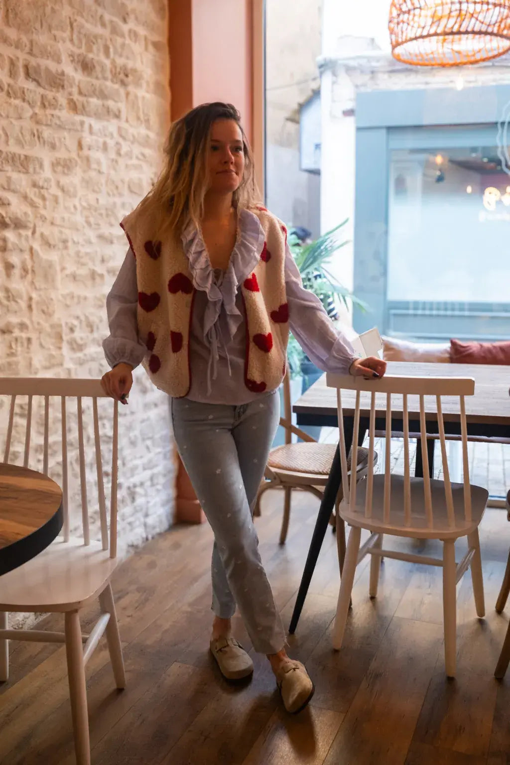 Gilet moumoute Câline beige