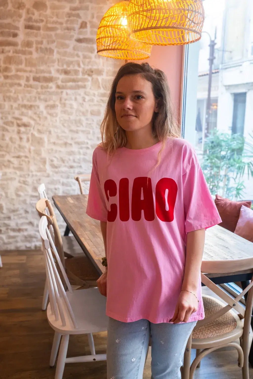 T-shirt Ciao rose