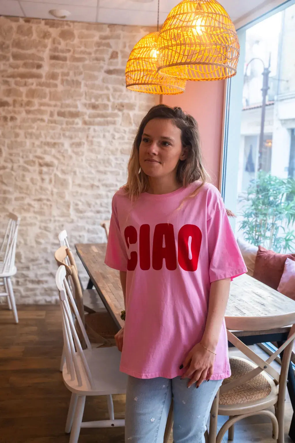 T-shirt Ciao rose