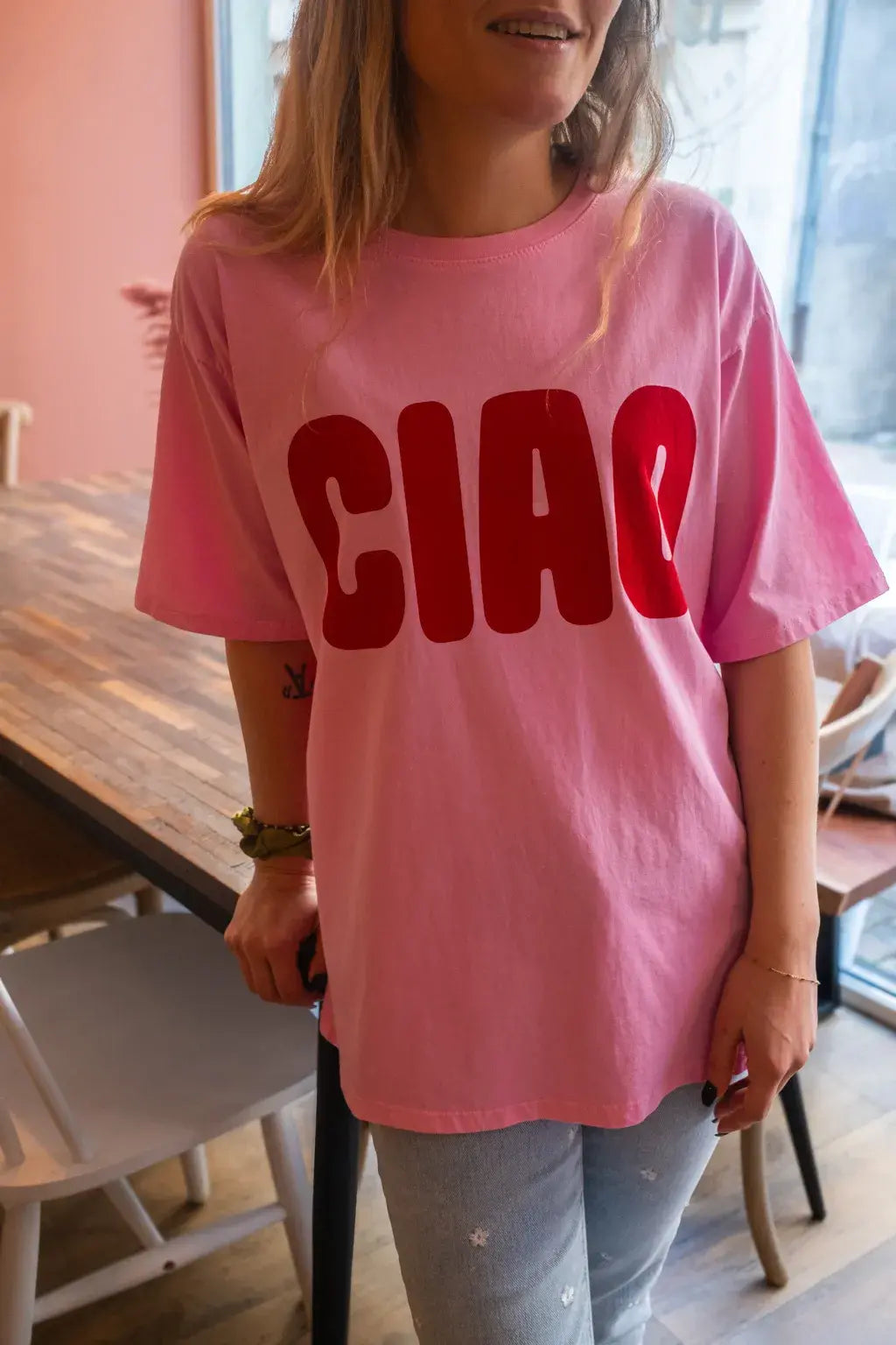T-shirt Ciao rose