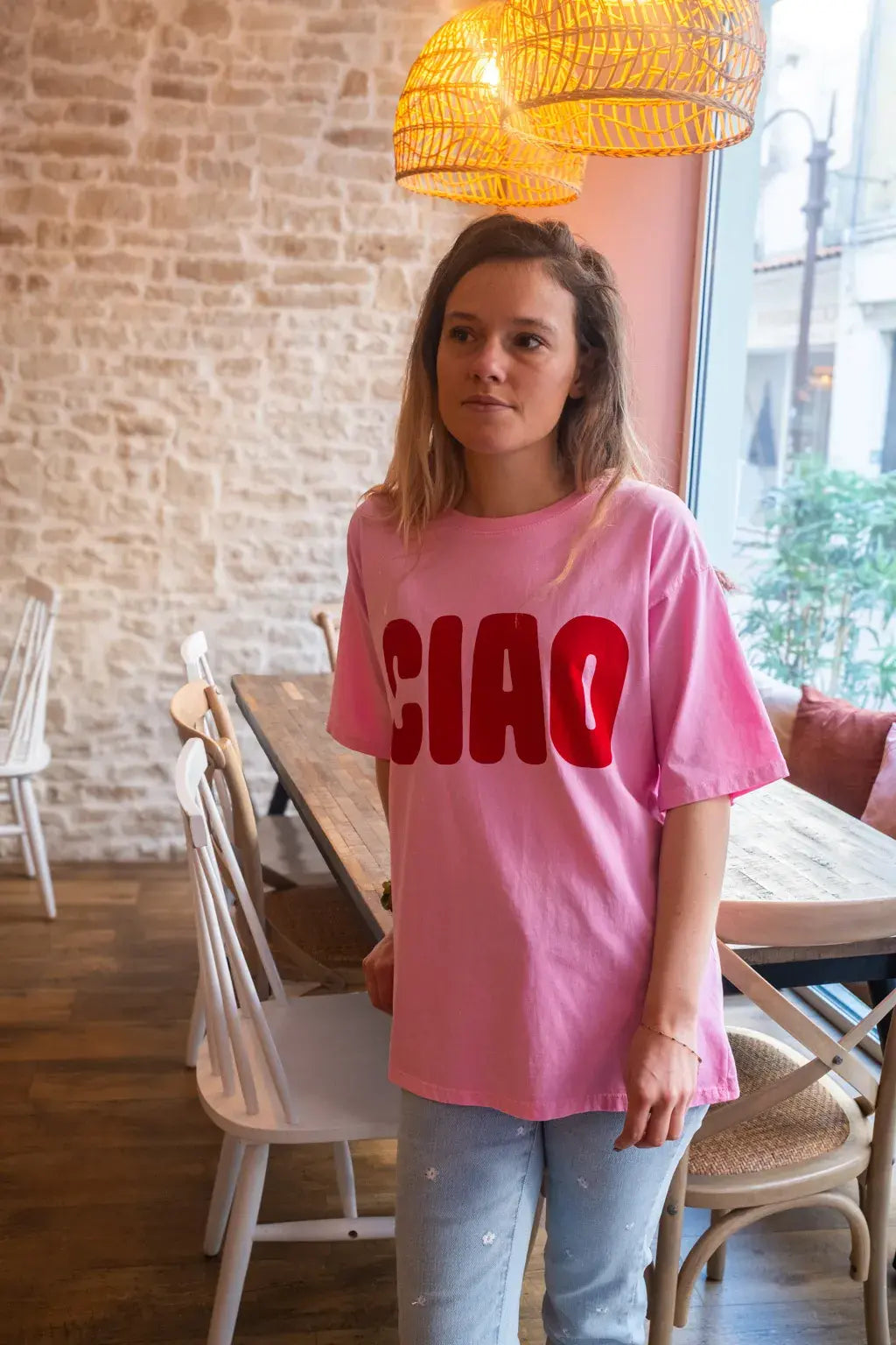 T-shirt Ciao rose
