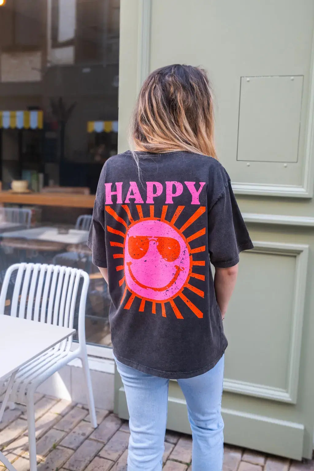 T-shirt Happy noir