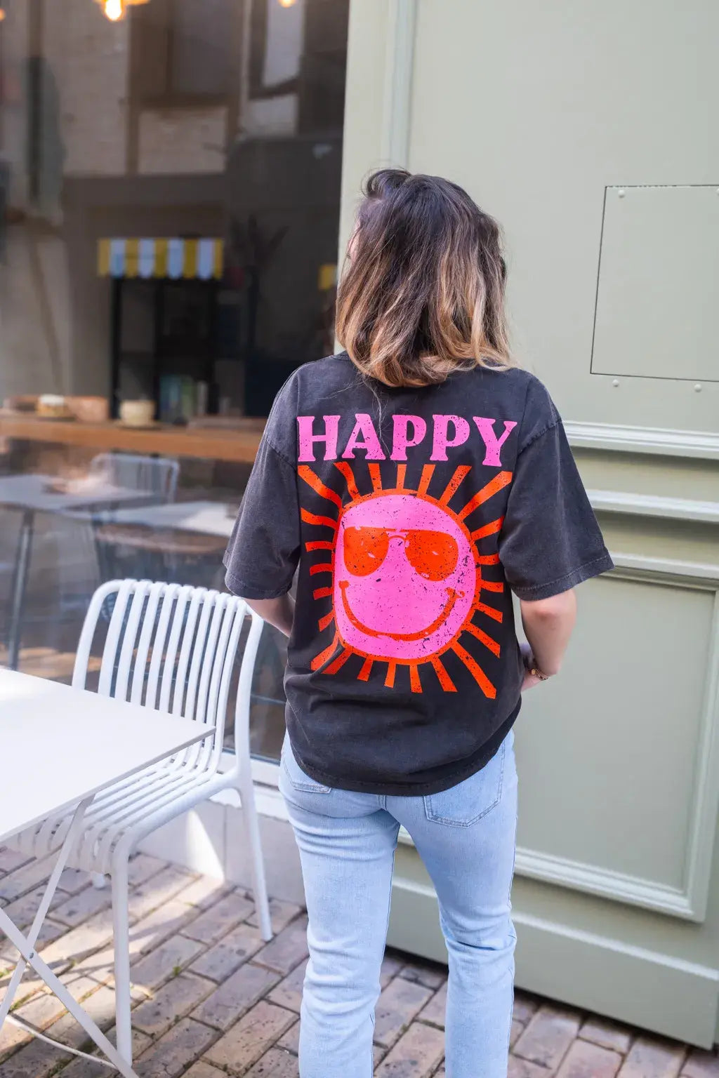 T-shirt Happy noir