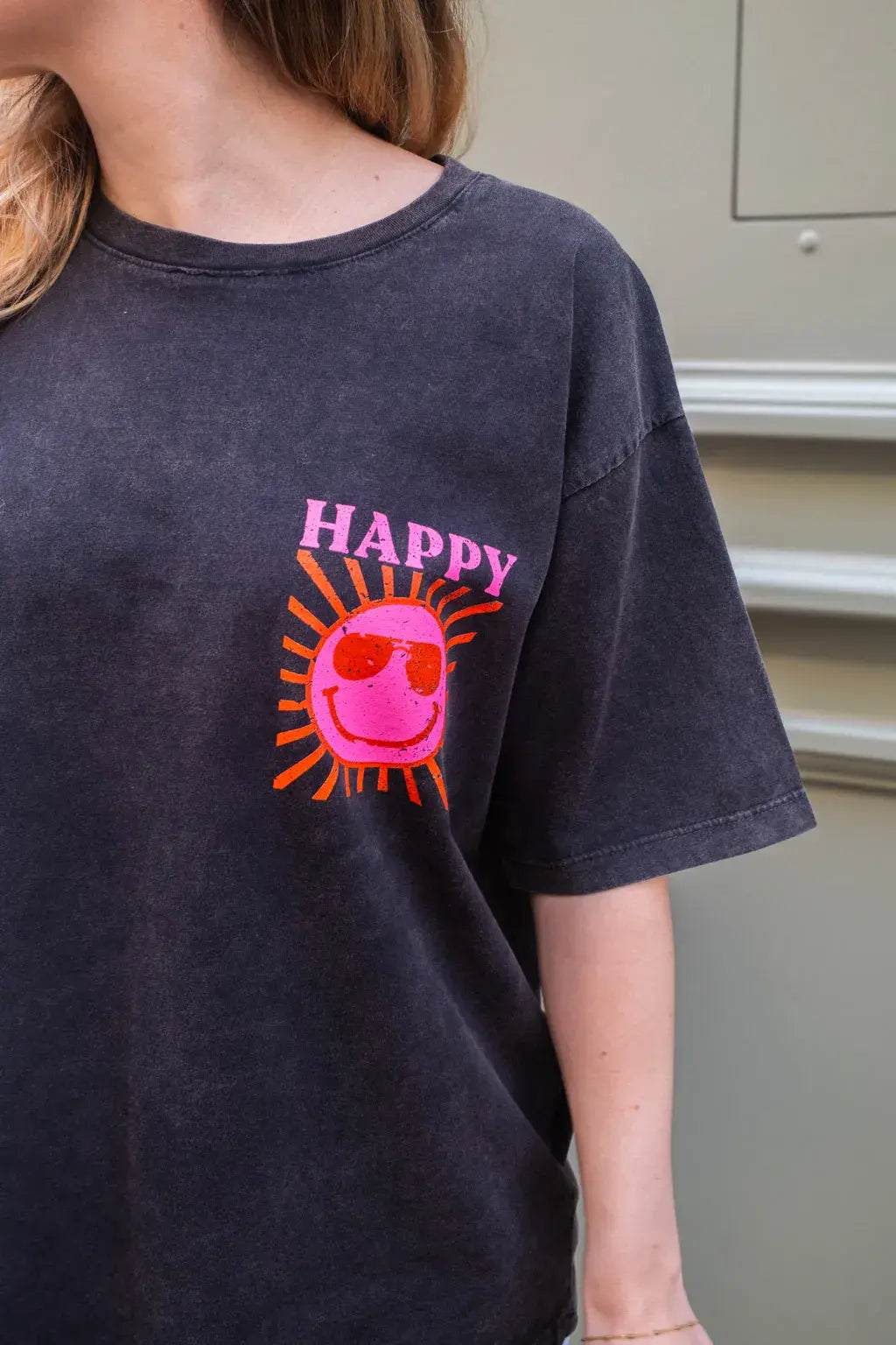 T-shirt Happy noir