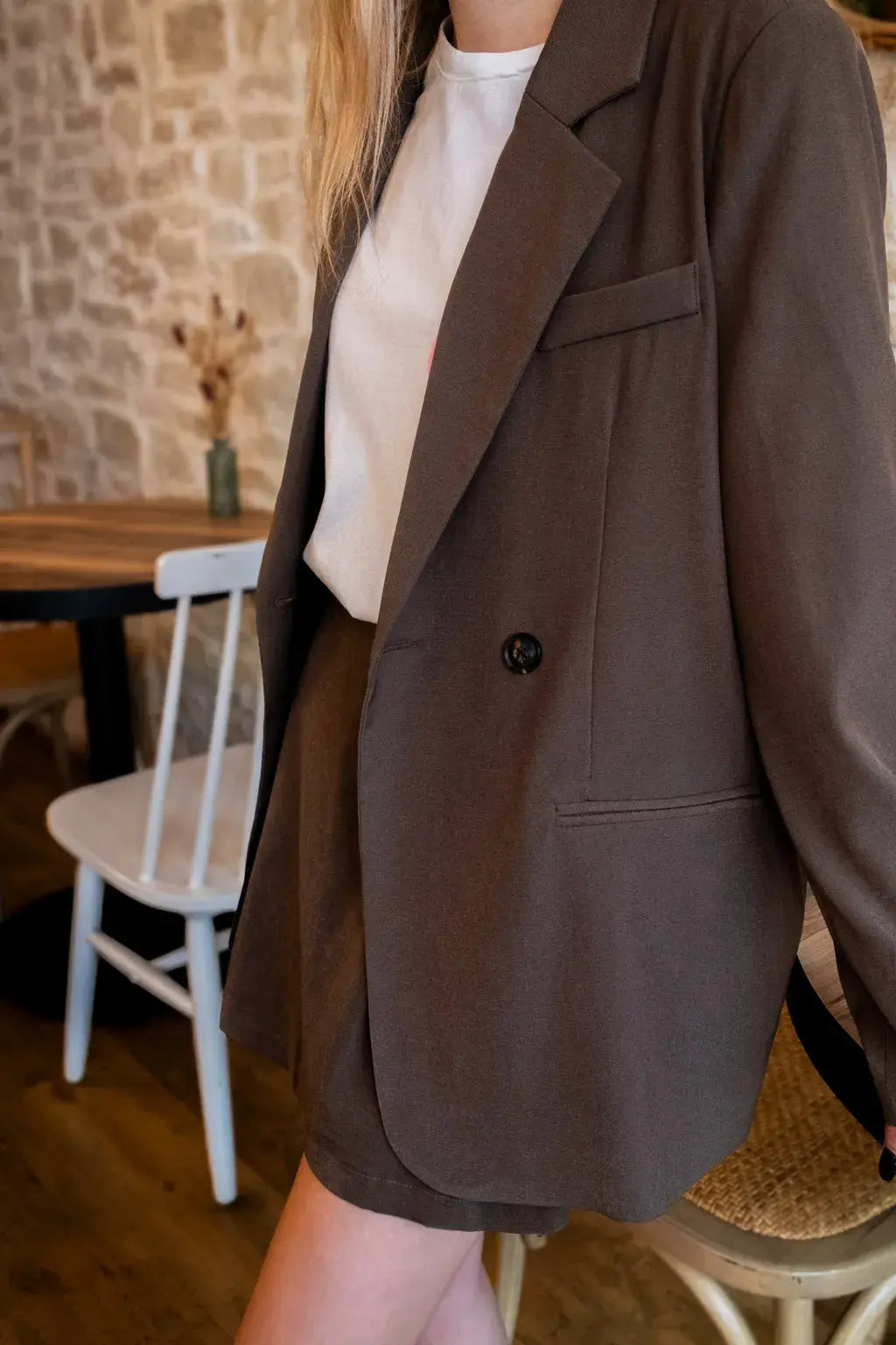 Veste blazer Owen taupe