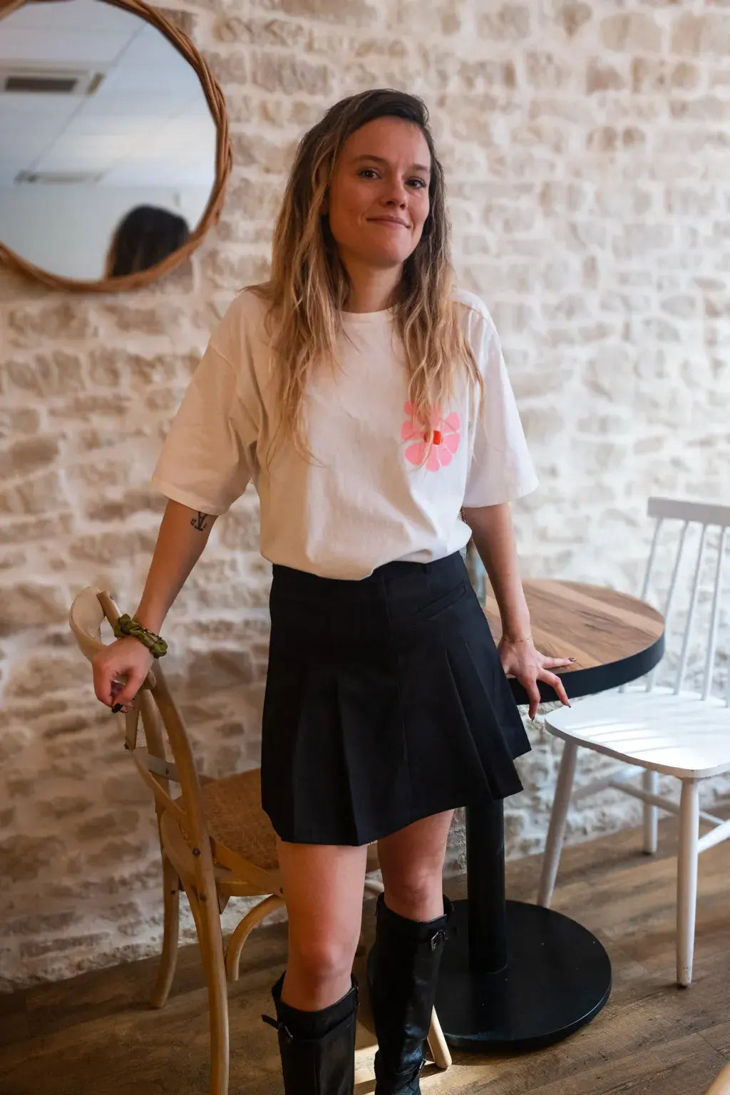 Jupe-short Mona noire