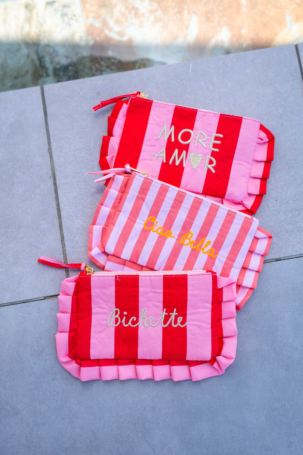 Pochette froufrou Bichette rouge