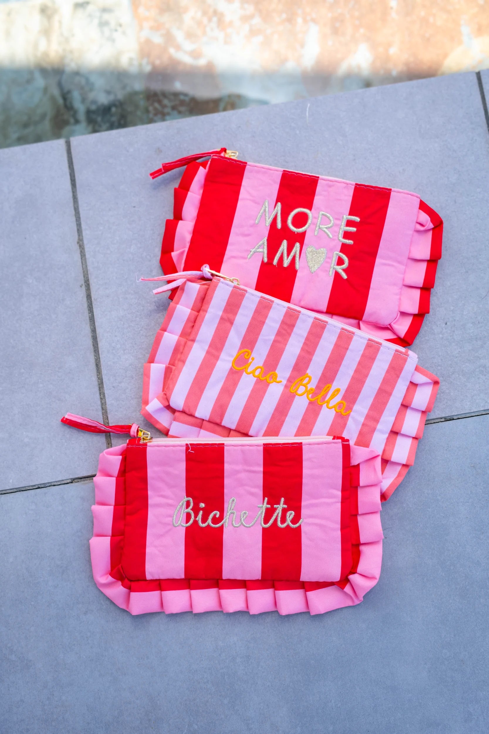 Pochette froufrou Bichette rouge