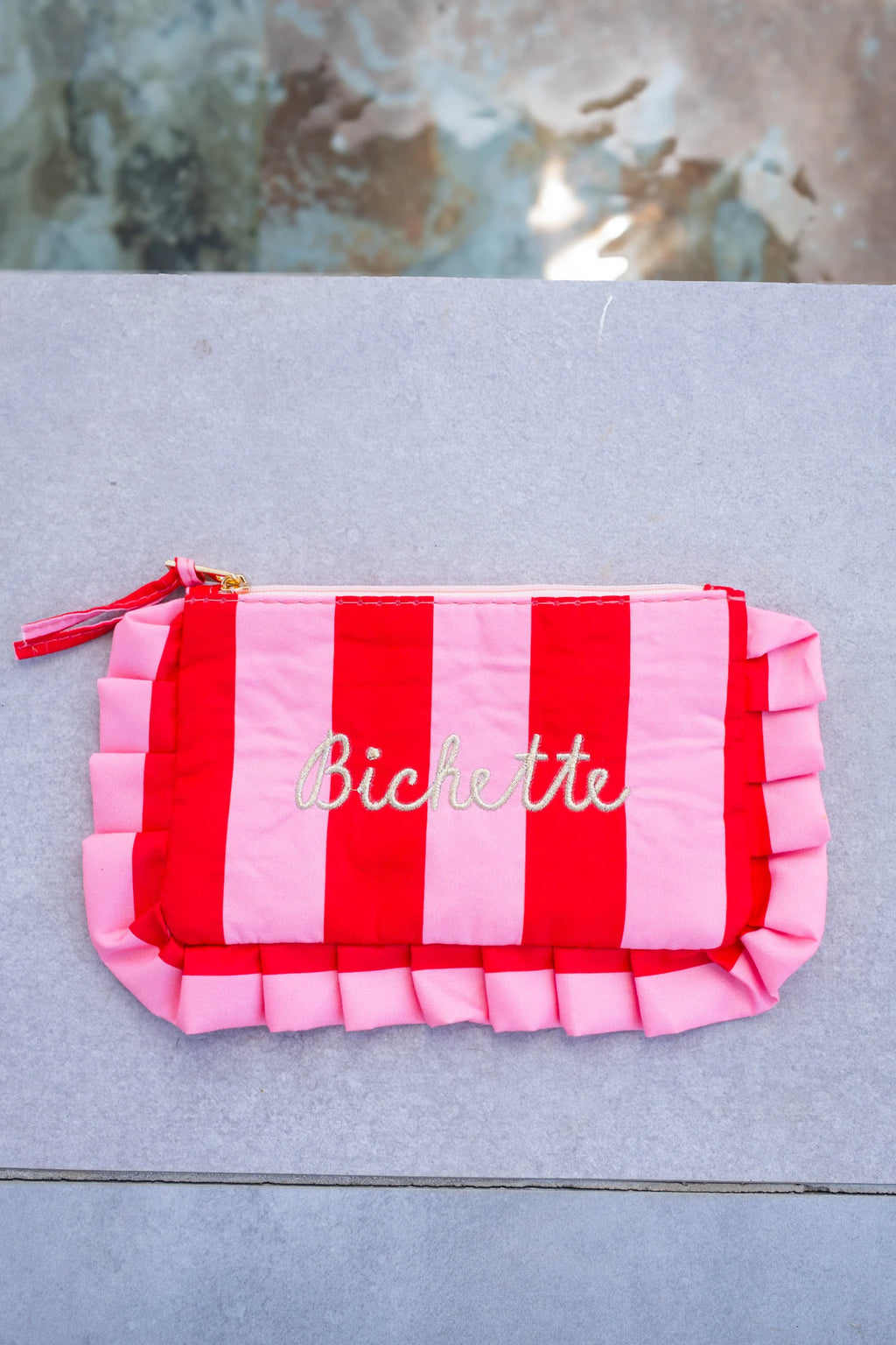 Pochette froufrou Bichette rouge