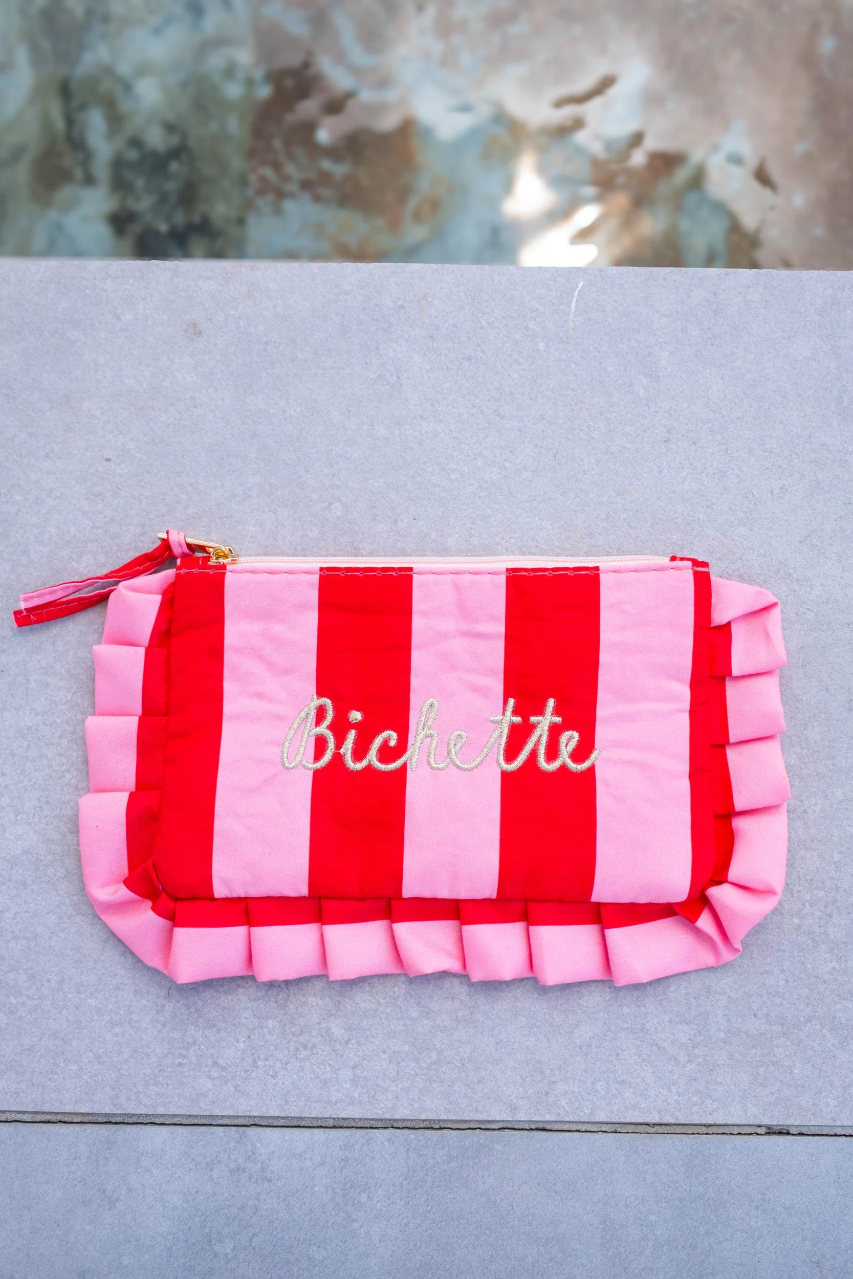 Pochette froufrou Bichette rouge