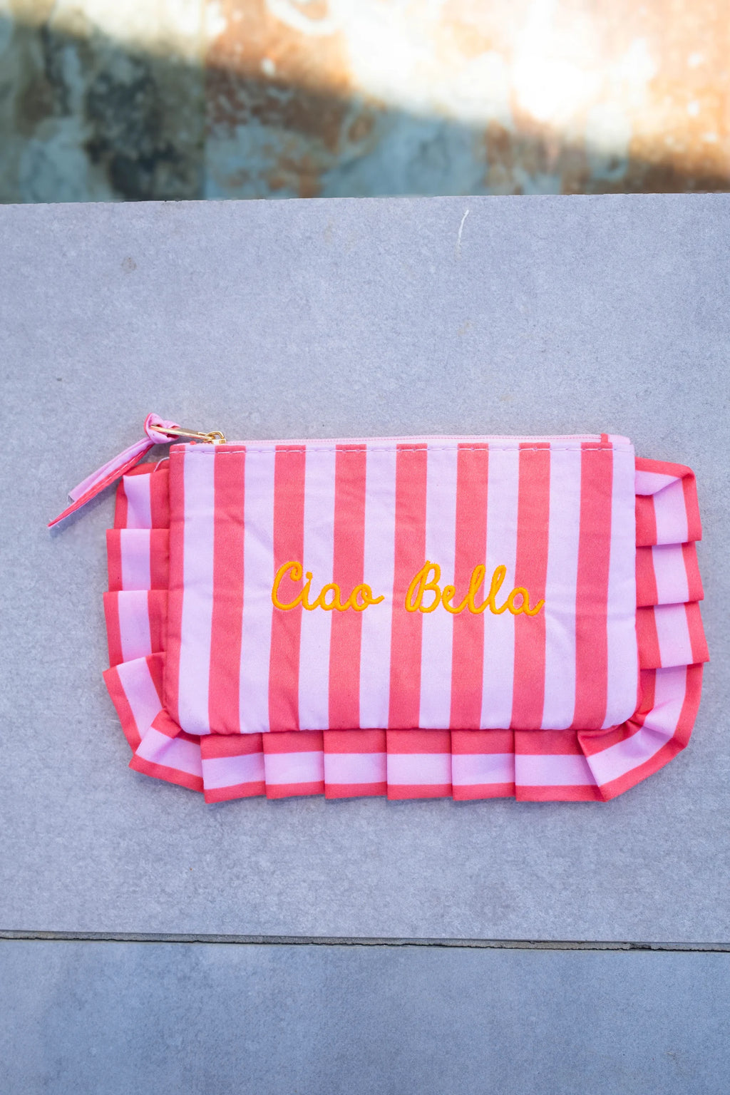 Pochette froufrou Ciao-Bella rose
