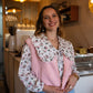 Gilet moumoute Elise rose poudré